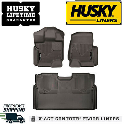 Husky Liners X-ACT Contour COCOA Front&Rear Floor Mats15-20 Ford F150  SuperCrew | eBay