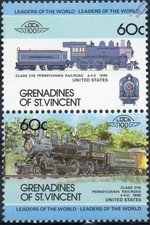1895 PR Class D16 4-4-0 Pennsylvania Railroad Train Stamps / LOCO 100