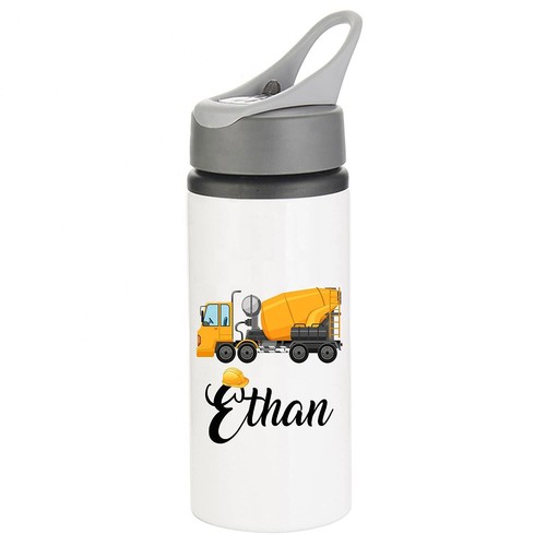 Construction Water Bottle for kids, Boys personalised back to school drinks, Kid - Picture 4 of 16