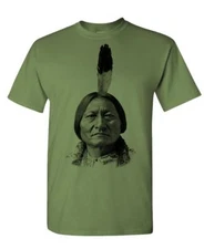SITTING BULL - Unisex Cotton T-Shirt Tee Shirt