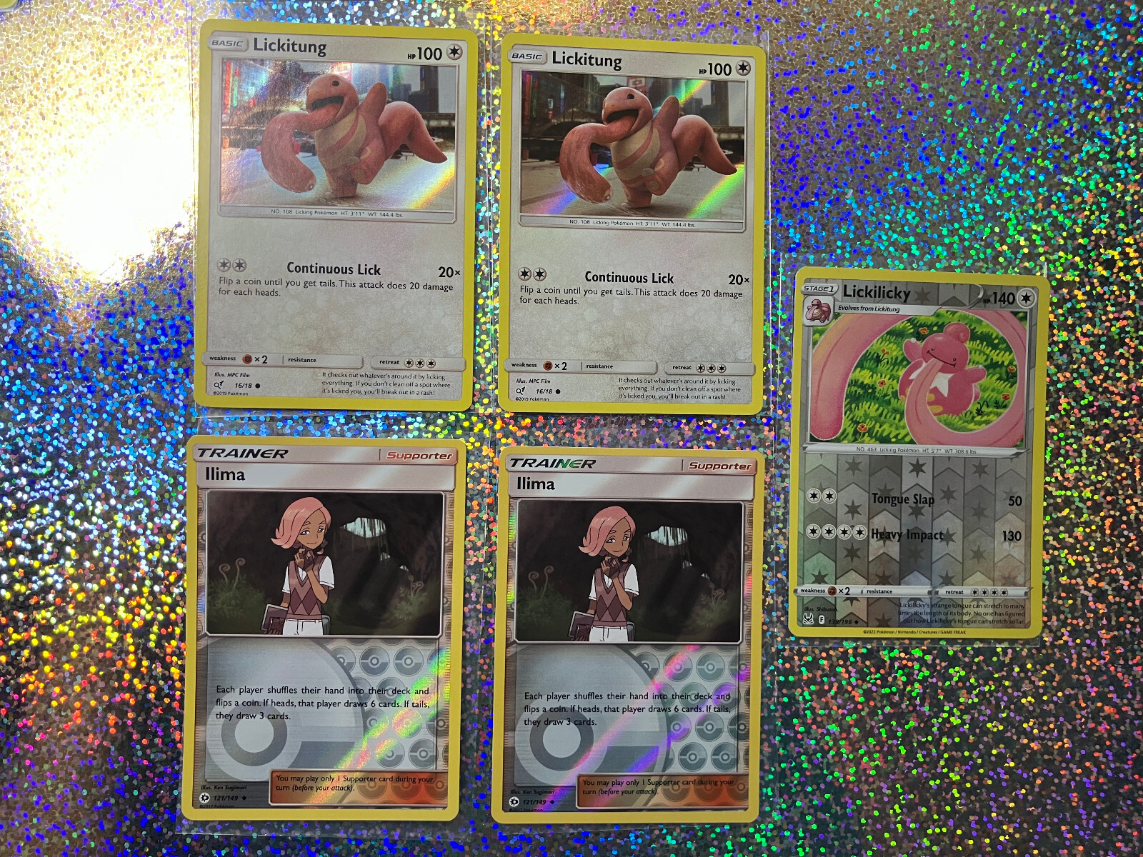 Pokemon TCG: Holo 16/18 Lickitung; Reverse Holo 139/196 Lickilicky
