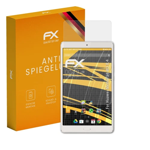 atFoliX 2x Displayfolie für Huawei MediaPad M3 8.4 Schutzfolie matt&stoßfest