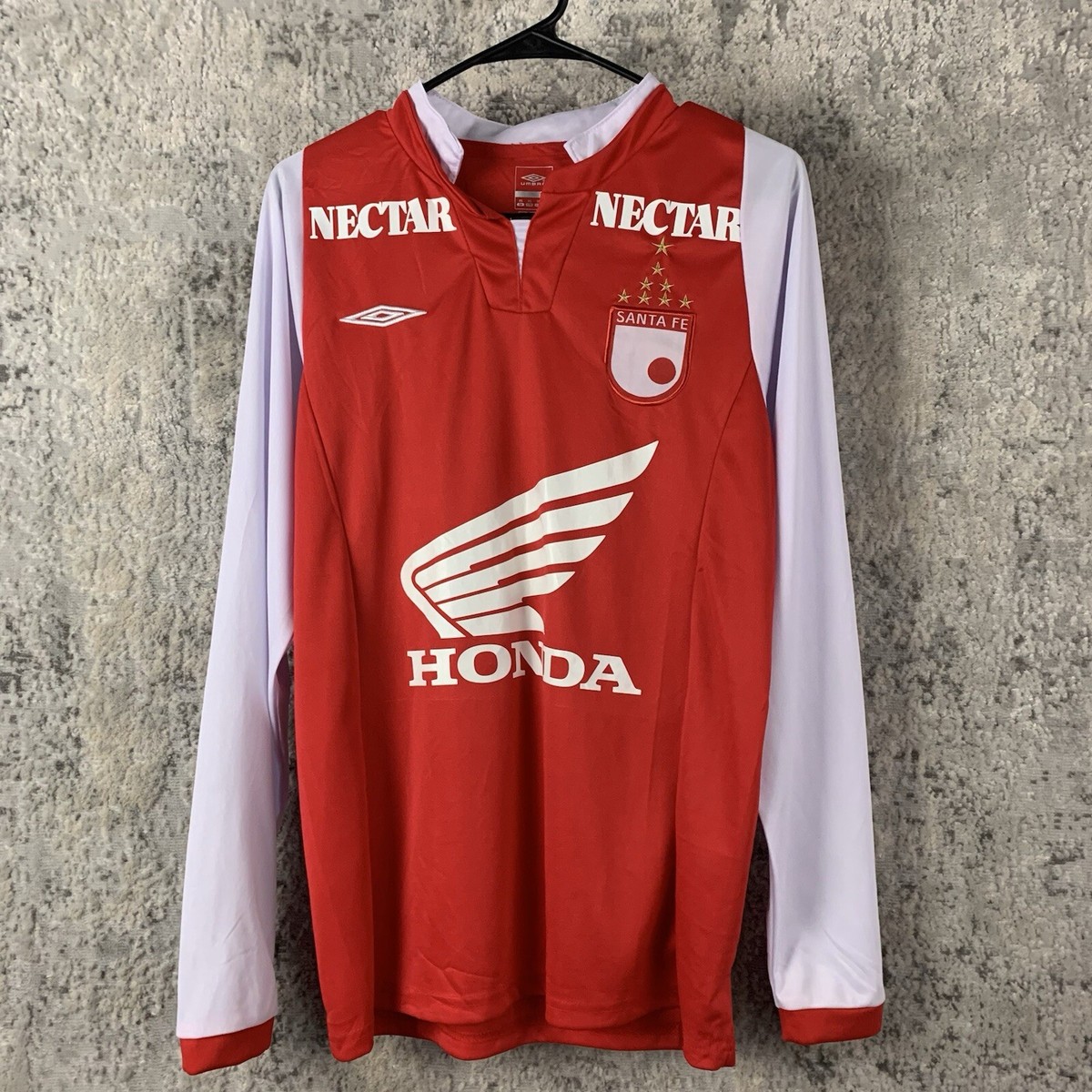 Umbro Santa Fe Jersey XS Red Long Sleeve Football Futbol Soccer