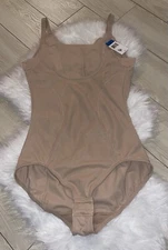 Maidenform 2656 Body Briefer Torsette Shapewear Wear Your Own Bra XL Beige New