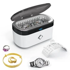 Ultrasonic Jewelry Cleaner, Portable Ultrasonic Cleaner 17 OZ (500ML) 42kHz J...