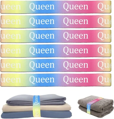 6 x Bettlaken Organizer QUEEN SIZE Gummizug Bettwäsche Bettdecken UK NEU Pride