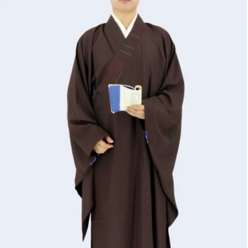 Mens Shaolin Buddhist Monk Dress Meditation Haiqing Robe Kung Fu Suit Unisex Art - Picture 5 of 19
