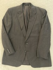 Burberrys' Made in USA Vintage Pinstripe Wool Suit Jacket in Gray Size 42 R