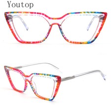 Trendy Transparent Women Cat Eye Glasses Frame Myopia Eyewear Crystal Spectacles