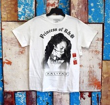 Men's Aaliyah Princess of R B Graphic Tee Short Sleeve MEDIUM White NEW