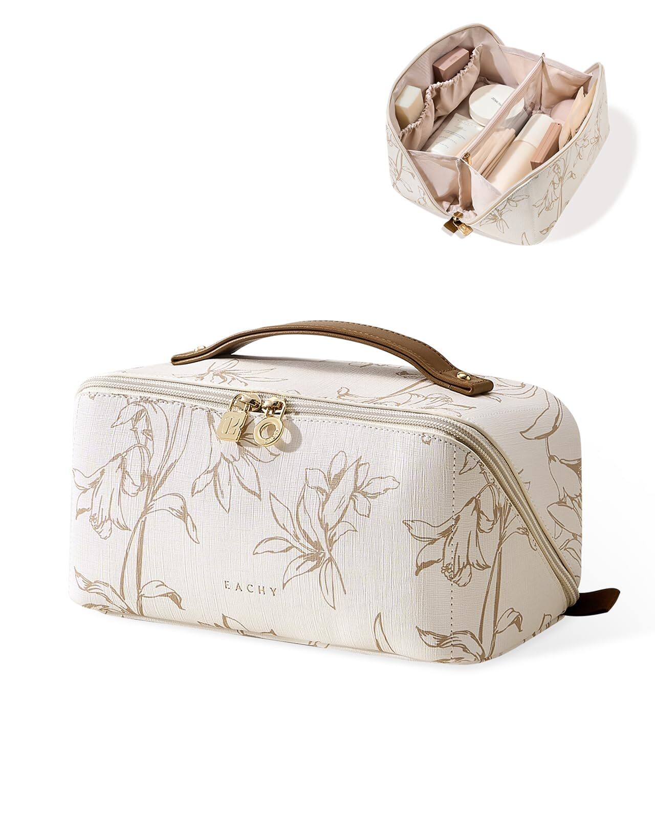 Large Waterproof Travel Makeup Bag for Women with High Capacity