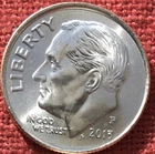 2013 P Roosevelt Dime - Brilliant Uncirculated from OBW Bank Roll