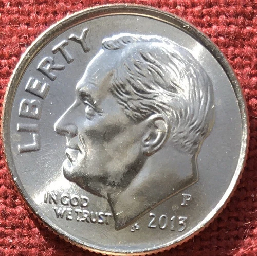 2013 P Roosevelt Dime - Brilliant Uncirculated from OBW Bank Roll
