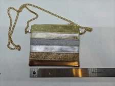 NEW Capelli New York Gold/Silver Small Purse  6.5" x 5.5" Over Shoulder NWT