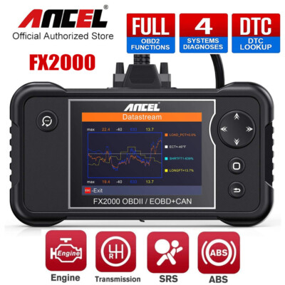 ANCEL FX2000 OBD2 Scanner Diagnostic Tool Engine SRS ABS TCM OBDII Code Reader