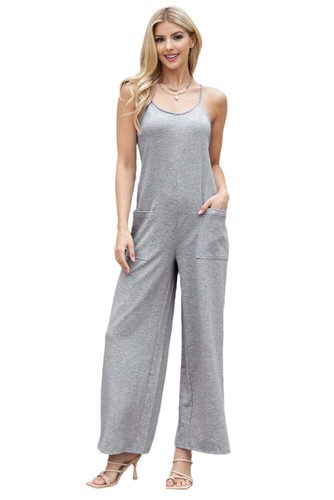 KRE Prime Women Scoop Neck Wide Leg Jumpsuit with Pockets - 第 5/9 張圖片