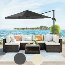 XXL Ampelschirm Sonnenschirm um 360° drehbar Terrassenschirm Ø 300 cm SONGMICS 