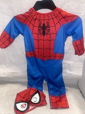 Disney Marvel Spiderman Costume Romper Outfit Baby Size 6-12 Months - Spider-Man