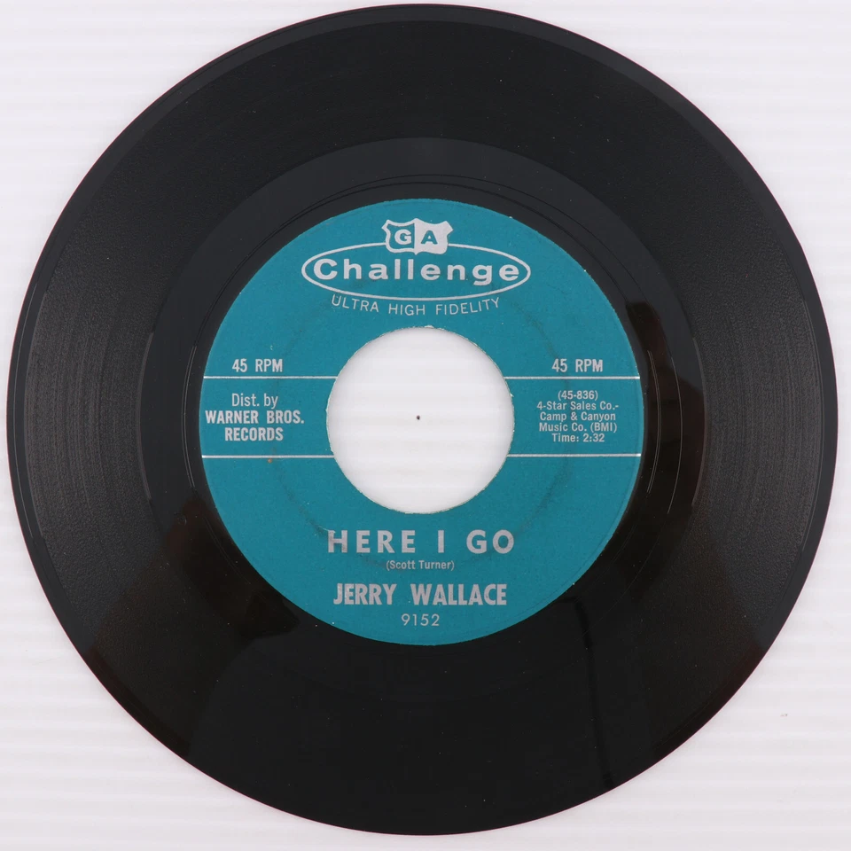 Jerry Wallace – You'll Never Know / Here I Go - 45 rpm - 1962 7" Record 9152 - Image 4 of 4