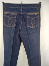 VTG FADE OUT EU royal navy blue women's jeans pants zipper pockets 32 x 35