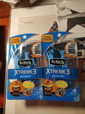 Schick Xtreme 3  REFRESH disposable razors AUTHENTIC NEW Lot of 2