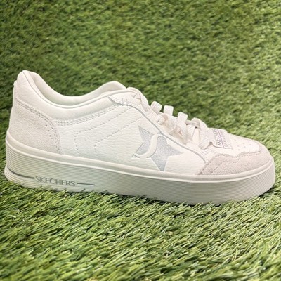 Skechers Court Classics Hiland Womens Size 5.5 White Athletic Shoes Sneakers