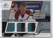 2008-09 SP Game Used Edition Platinum 3/10 Bob Bourne #3AF-BB Triple Patch 10gc
