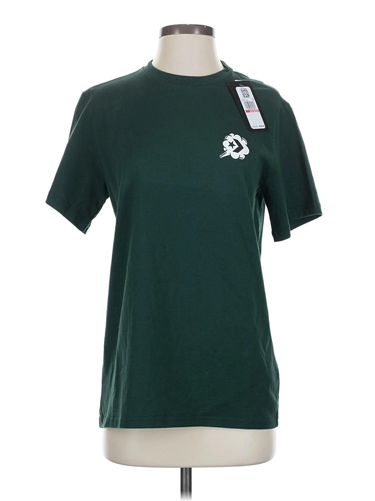 NWT Converse Women Green Short Sleeve T-Shirt XS