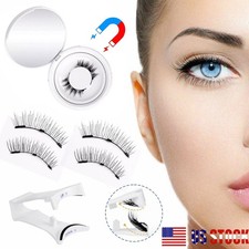 Magnetic Eyelashes Fluffy False Eyelashes Natural Eyelashes without Glue Gift US