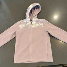 The North Face Youth Large Lavender Long Sleeve Full Zip Hooded Fleece Jacket