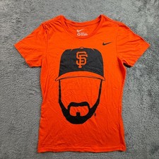 Nike M Women's SF Giants Brian Wilson Fear The Beard Orange Cotton Tee