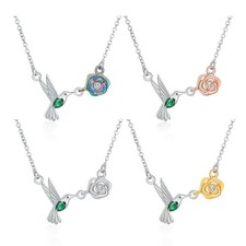 Cremation Jewelry Hummingbird Flower Urn Necklace for Ashes Memorial Ash Pendant