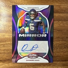 2022 Panini Certified Quandre Diggs Mirror Pink Signature Auto #50