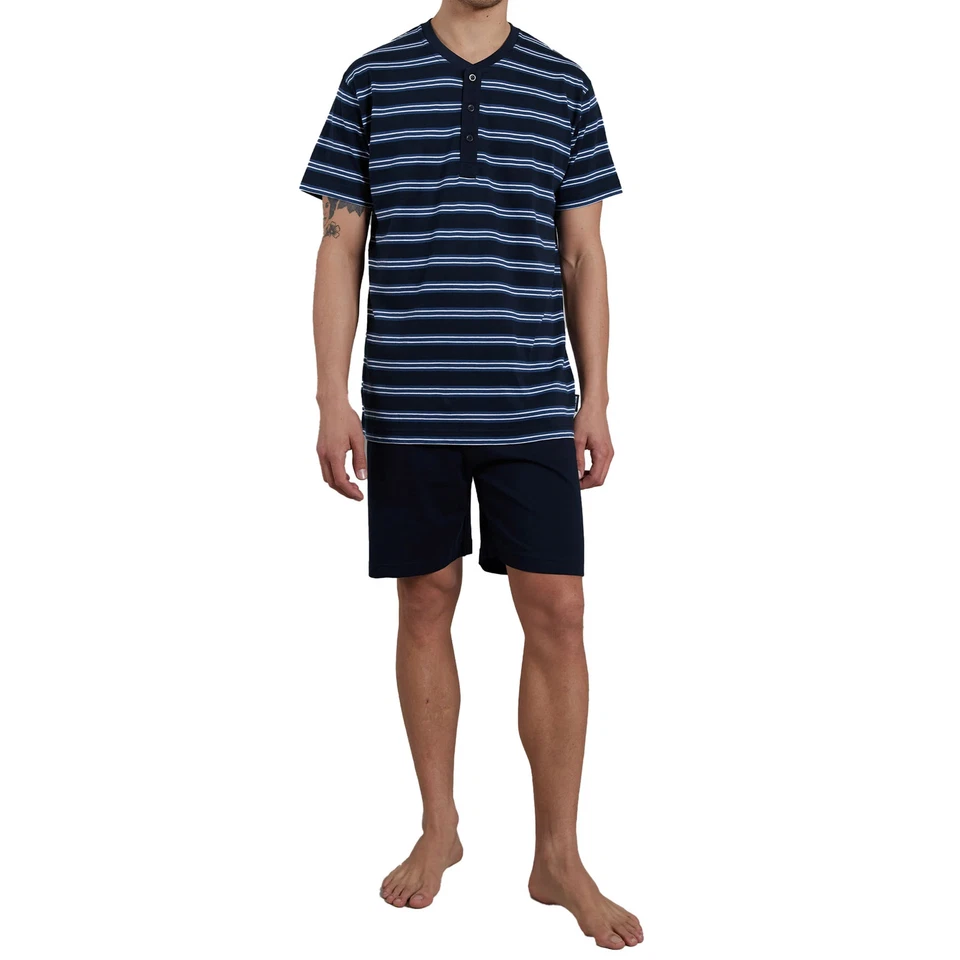 CECEBA Herren Schlafanzug, 2-tlg. Set - Philadelphia, Shorty, kurz, Knopfleis... - Bild 2 von 3