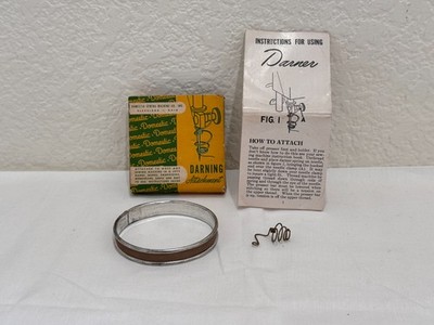 1940s Darning Attachment Hoop Instructions Domestic Sewing Machine Co Vintage