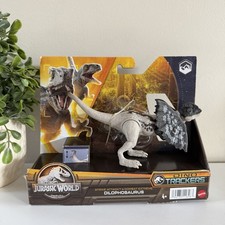 Jurassic World Dino Trackers Strike Attack Grey Dilophosaurus Figure NEW