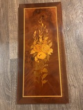 Floral Marquetry Wooden Art Painting Italian Sorrento Rococo Style