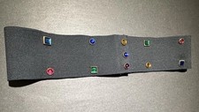 Vintage Wide Blk Elastic Belt With Jewel Tone Rhinestones Sz M-LPre-owned
