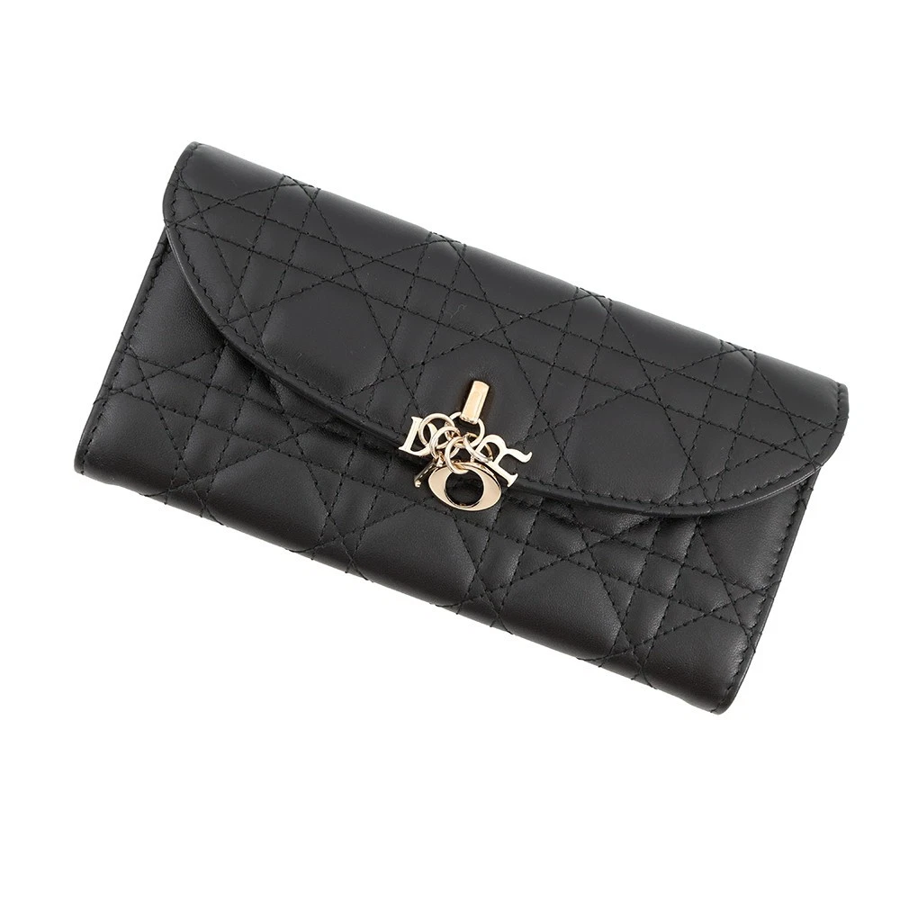 Dior — Dior Cannage My Dior Violet Wallet Lambskin Black S6029ONMJ