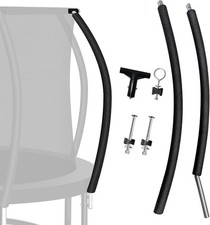 Universal Trampoline Replacement Curved Net Pole, Curved Pole Kit for 10-16Ft Fr