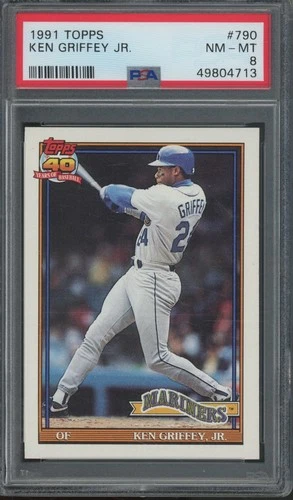 1991 Topps #790 Ken Griffey Jr NM MT PSA 8