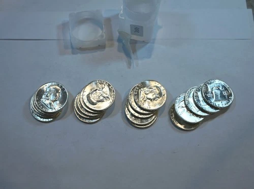 BU ROLL  1962  D Franklin Half Dollars  $10 FV 90% Silver 20 Coins - fere ship!!