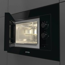 Einbau Mikrowelle Grill 17l Schwarz Edelstahl 700W 1000W Drehteller