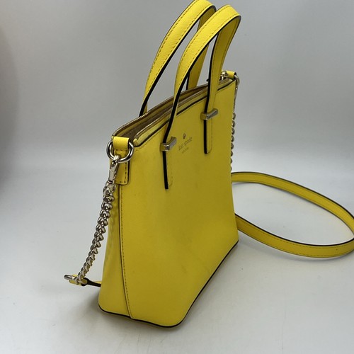 Kate Spade 100% Cow Leather Crossbody Bag Yellow - Picture 3 of 16