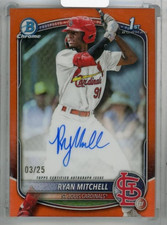 2025 Topps Bowman Draft Ryan Mitchell Chrome Prospect Auto /25 Orange Refractor