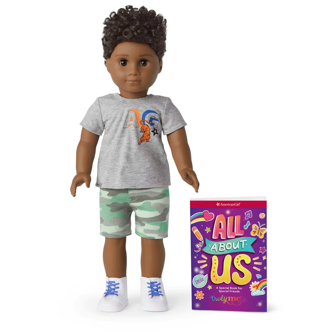 American Girl Doll : Truly Me 18-inch Doll with curly dark-brown hair - Boy #113