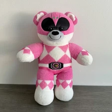 Build a Bear Pink Power Rangers Kimberly Teddy Bear Plush Stuffed Retired BABW