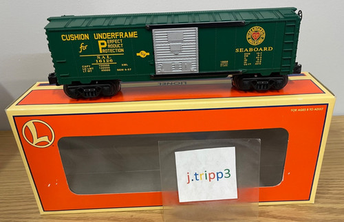 Lionel 6-19886 Seaboard Railroad Steam Railsounds Chuff O Gauge Train Boxcar | Condition: Used