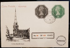 1971 BRISTOL pmks St Mary Redcliffe stationery PC JERSEY CHANNEL ISLANDS cds ltd