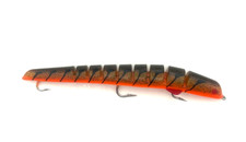DeLong Flying Witch 11” Muskie Lure Orange Brown Tiger Stripe Original Version
